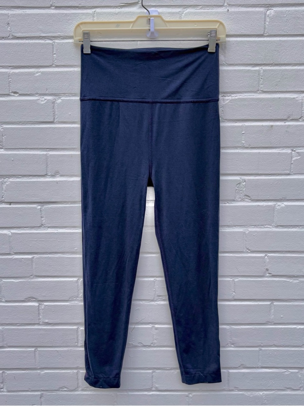 Beyond Yoga High Waist Navy‎ Blue Leggings w/ Ankle Detail, SZ L EUC